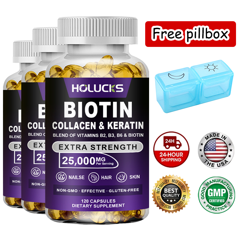Hair Care Collagen - Biotin Collagen & Keratin Capsules, Skin