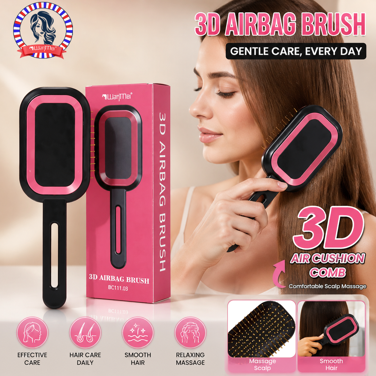 Hair Care Is Self Care - 3D Air Cushion Comb Self-cleaning Scalp