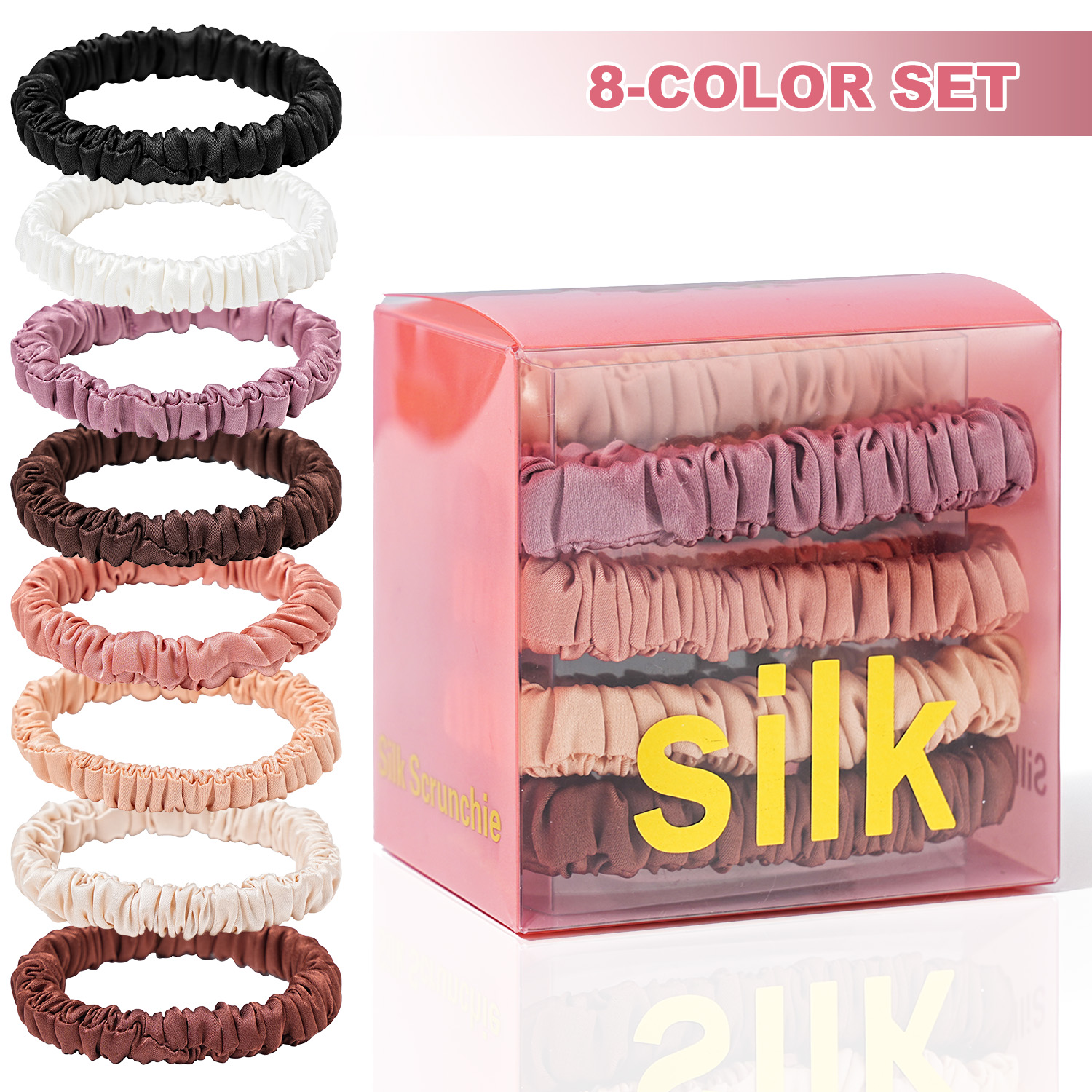 Hair Care Routine - 8PCS/Set 100% Pure Mulberry Silk Hair