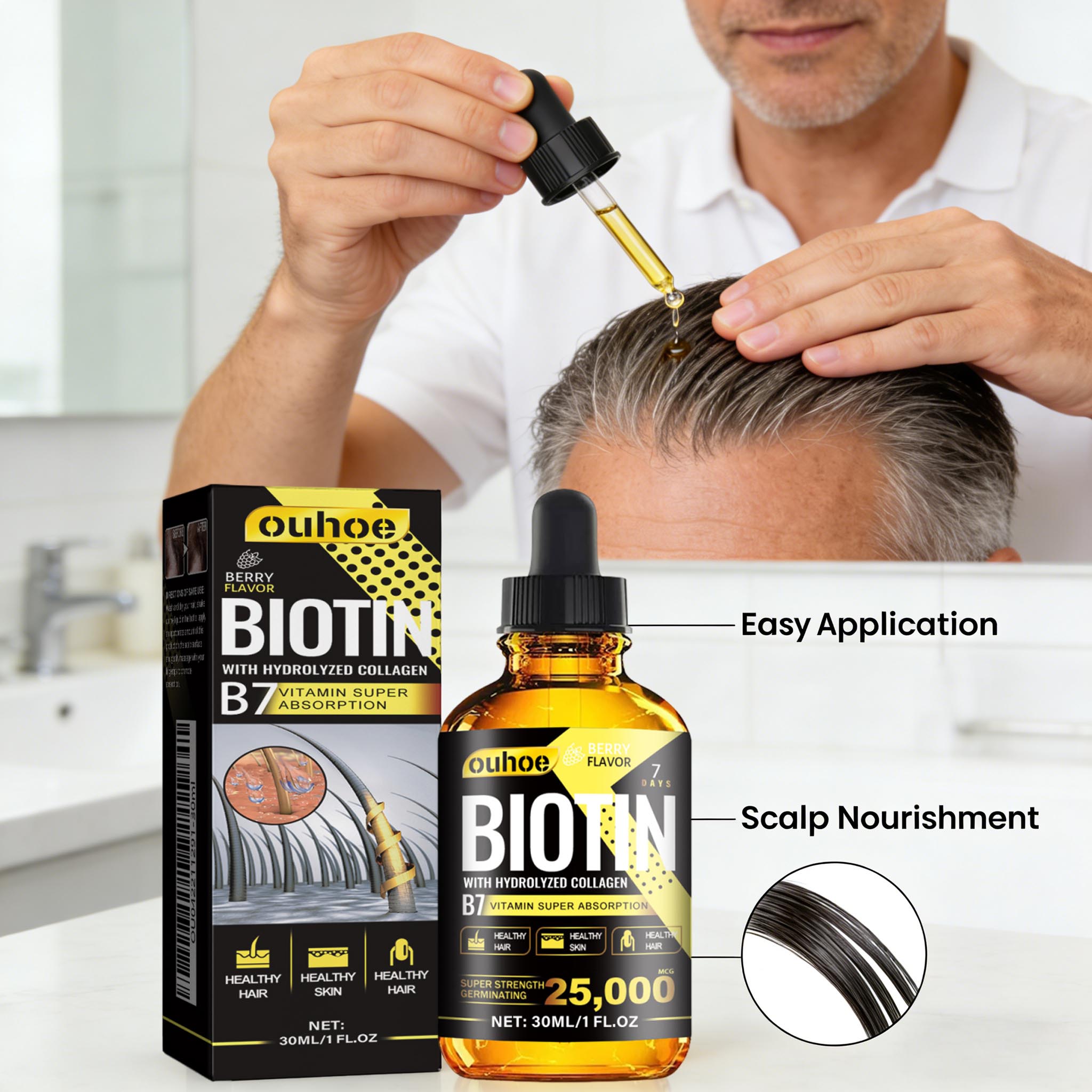 Hair Care Collagen - Biotin Hair Oil Collagen Scalp Serum