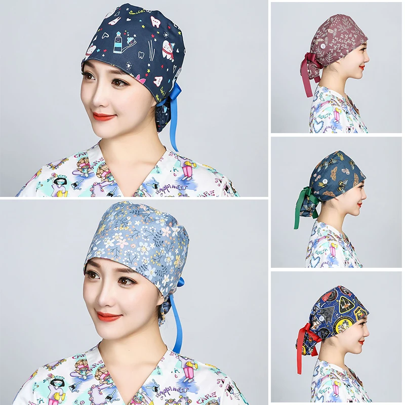 Hair Care Hospital - Printed Surgical Cap Scrub Cotton With