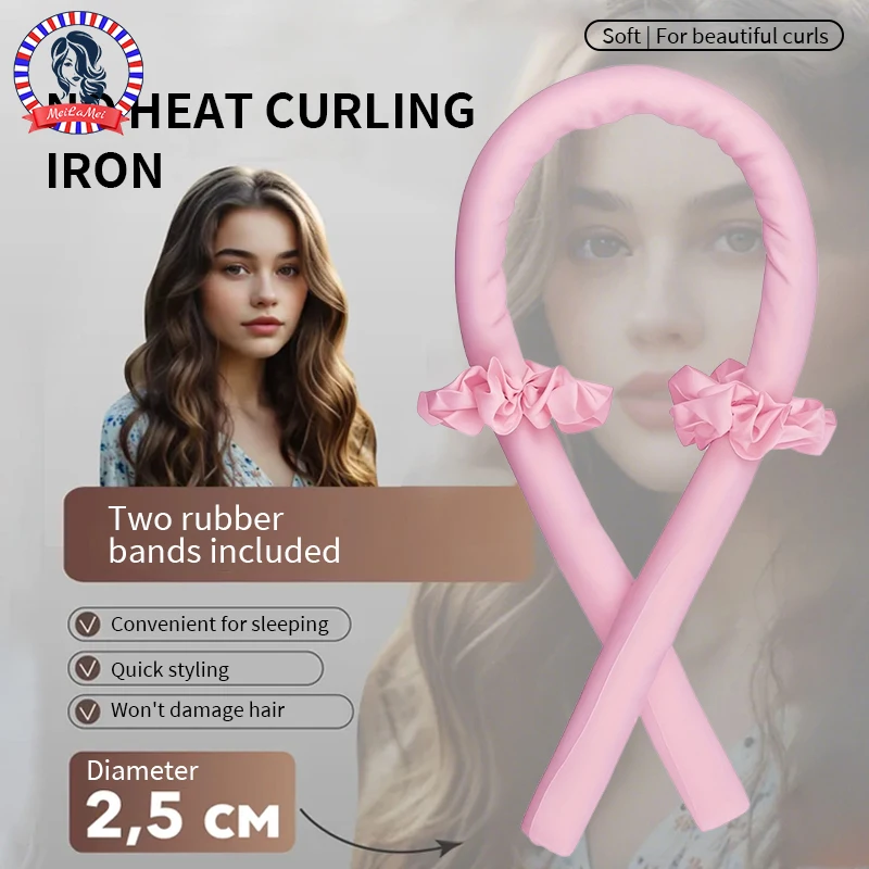 Hair Care Routine - Heatless Curling Set - Satin Curler,