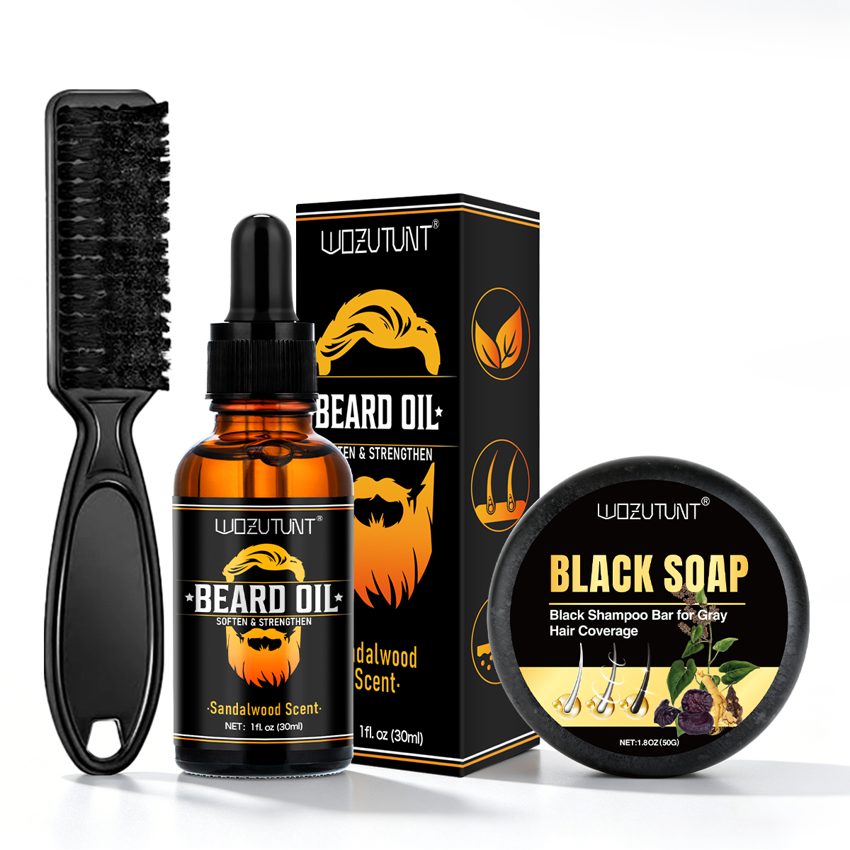 Hair Care For Men - Men Beard Moisturizing Cleansing Kit Facial