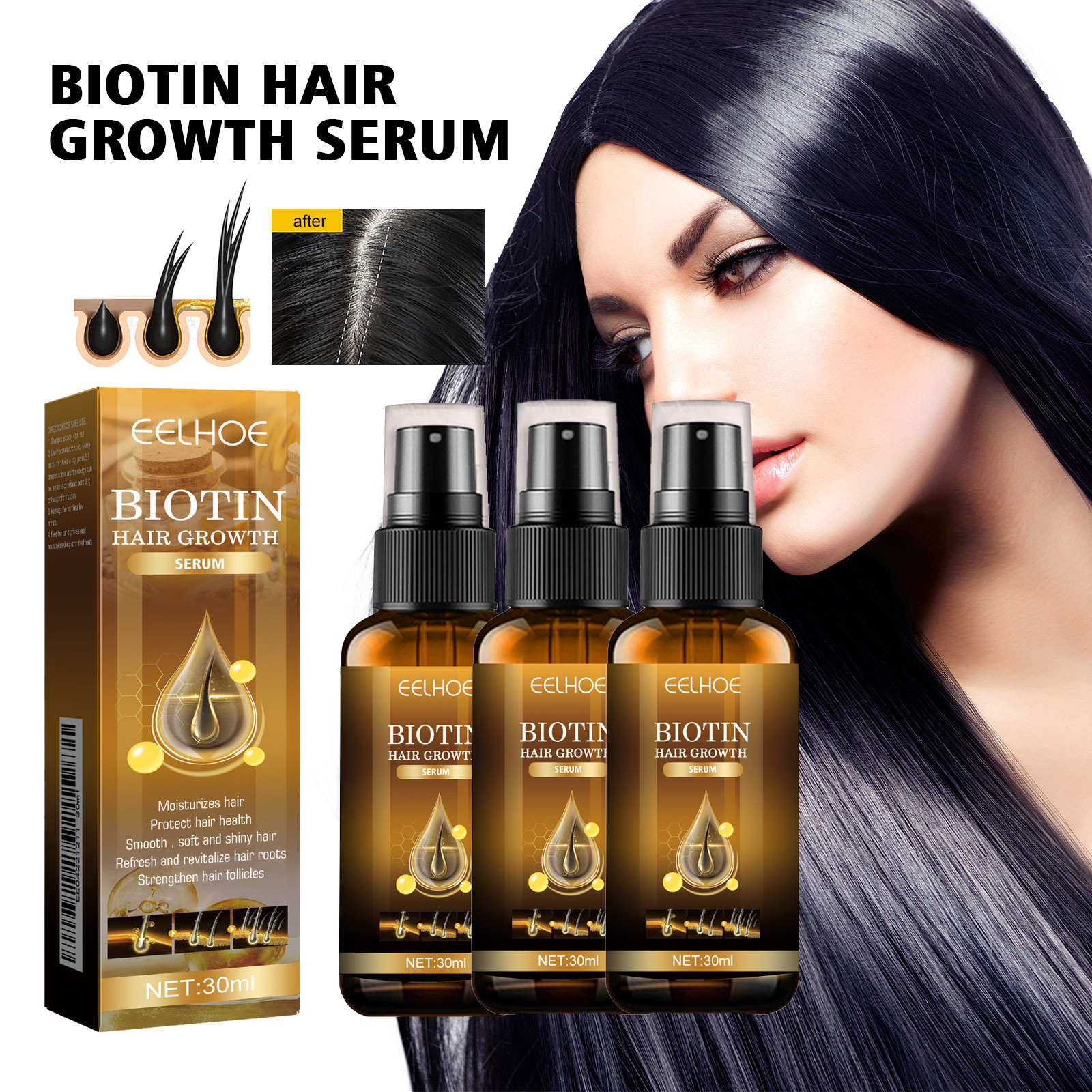 Hair Care Essence Oil - Biotin Hair Care Spray Nourish Scalp