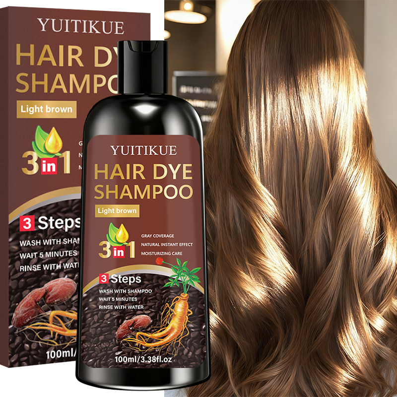 Hair Care Step - YUITIKUE 3-in-1 Light Brown Hair Dye