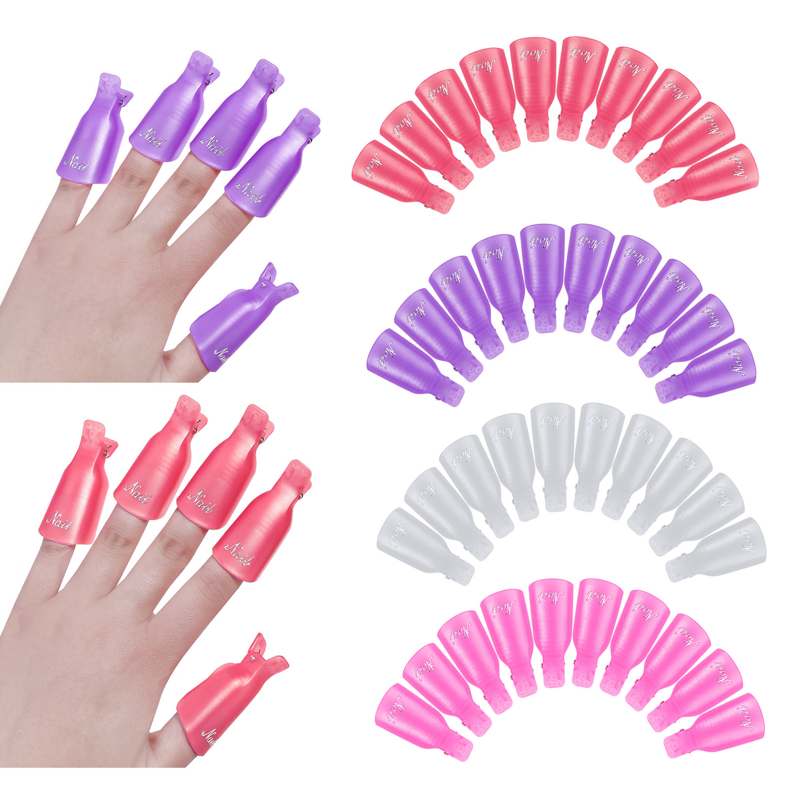 Hair Care Gel - 10 Pcs Nail Polish Remover Clips