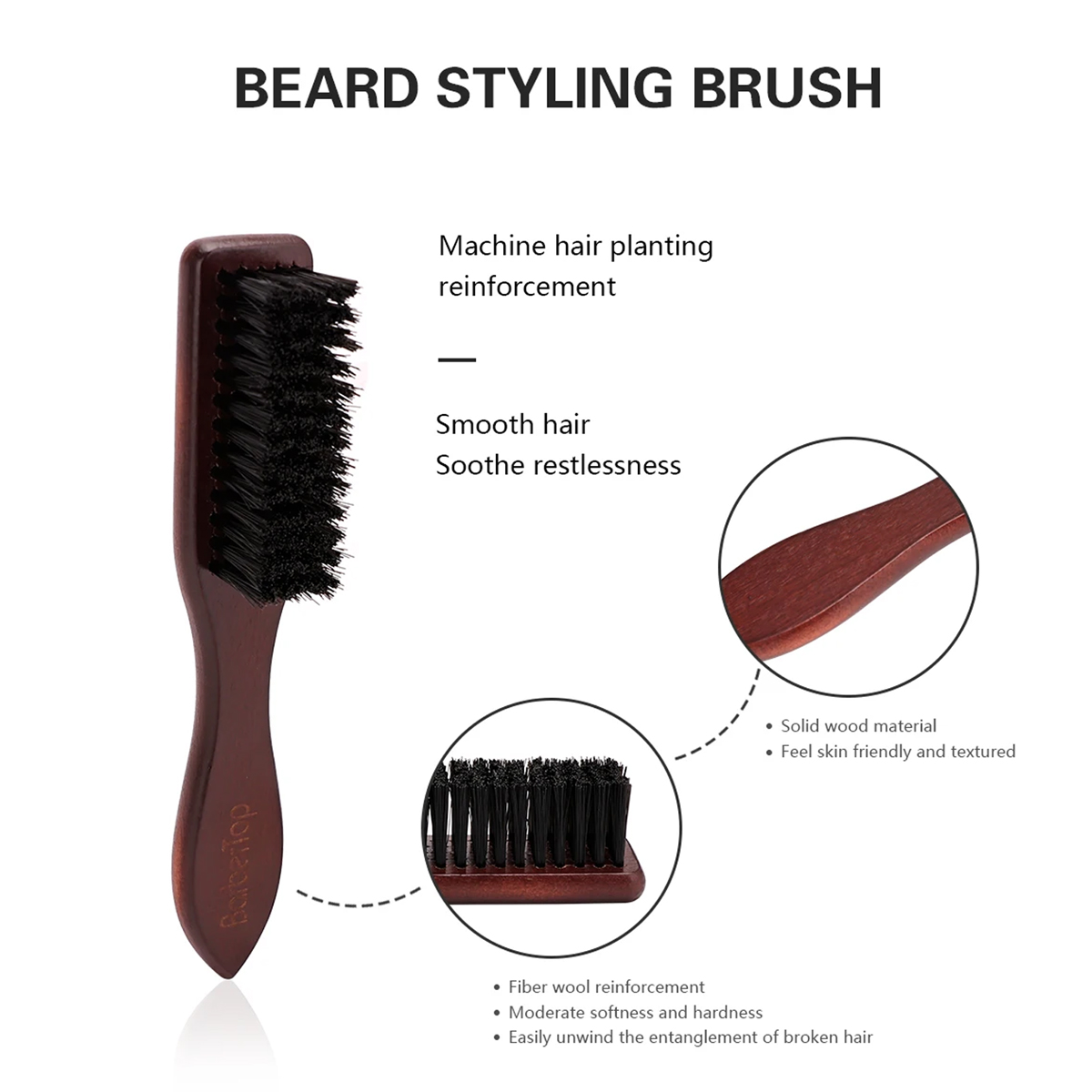 Barbershop Wooden Handle Boar  - Hair Care For Men ulasan dan harga