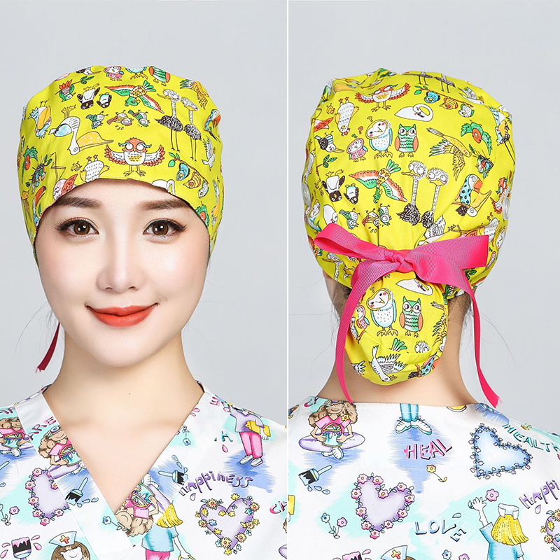 Printed Surgical Cap Scrub Cot - Hair Care Hospital ulasan dan harga