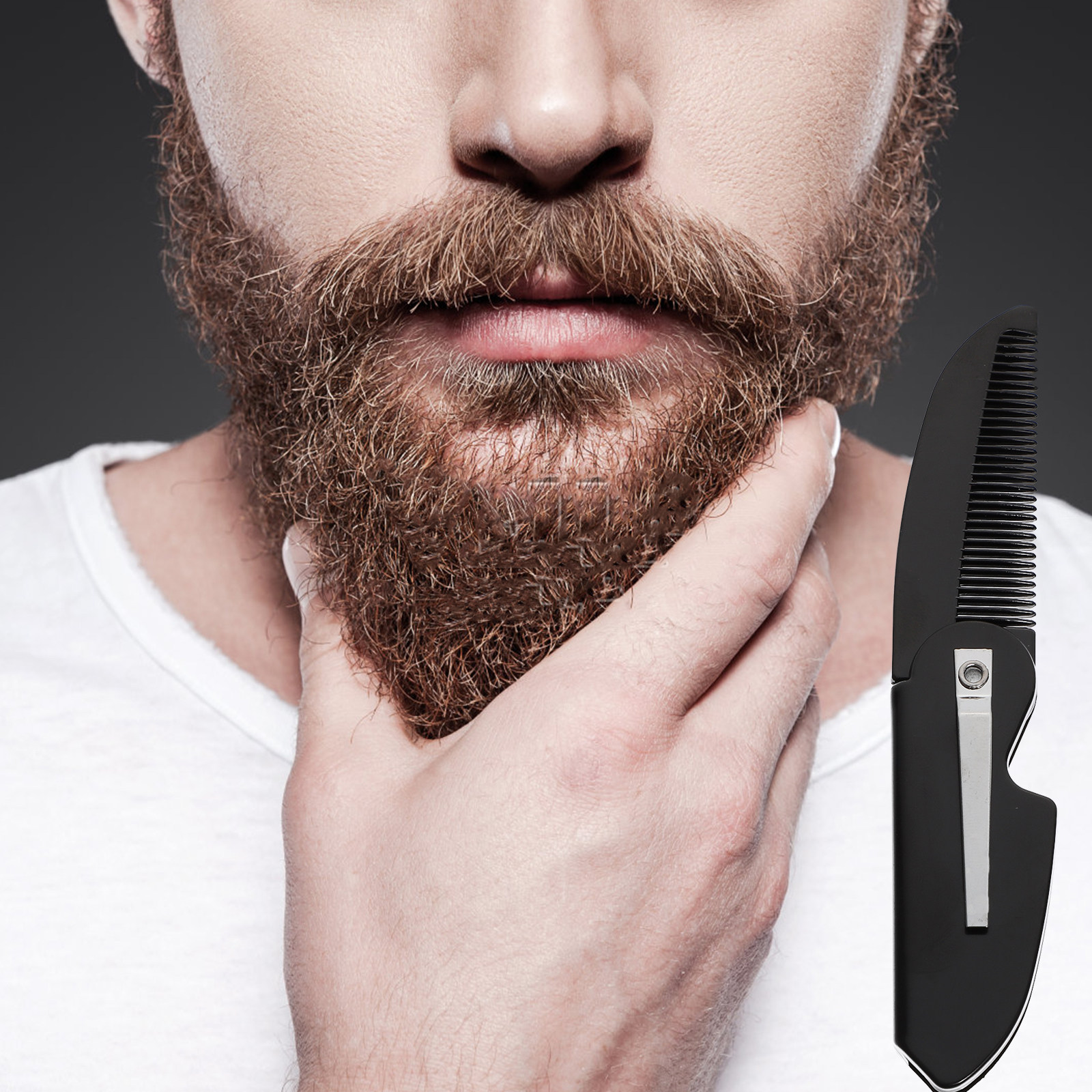 4Pcs Beard Comb Folding Pocket - Hair Care For Men ulasan dan harga