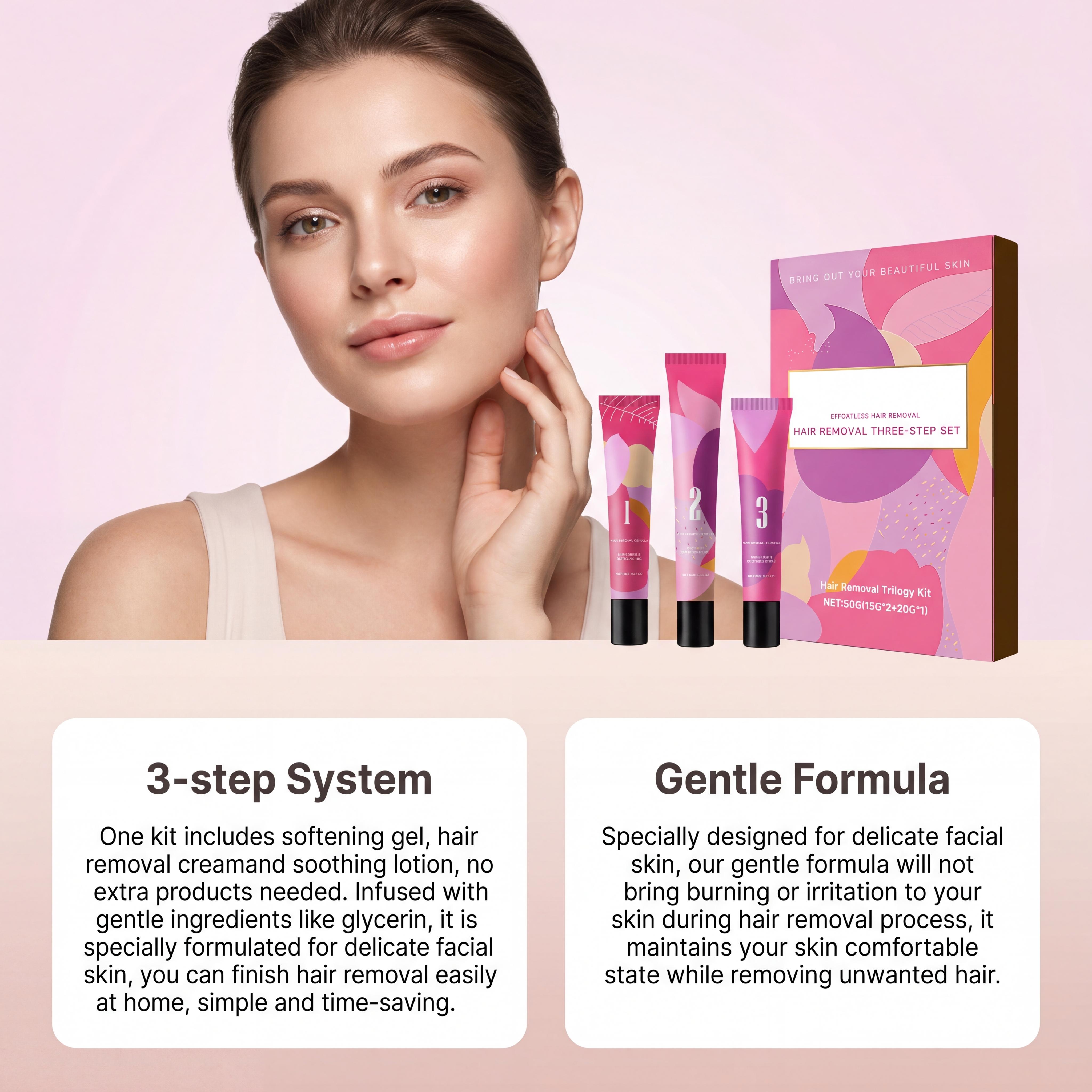 Hair Removal Cream Kit 3-Step  - Hair Care Step ulasan dan harga