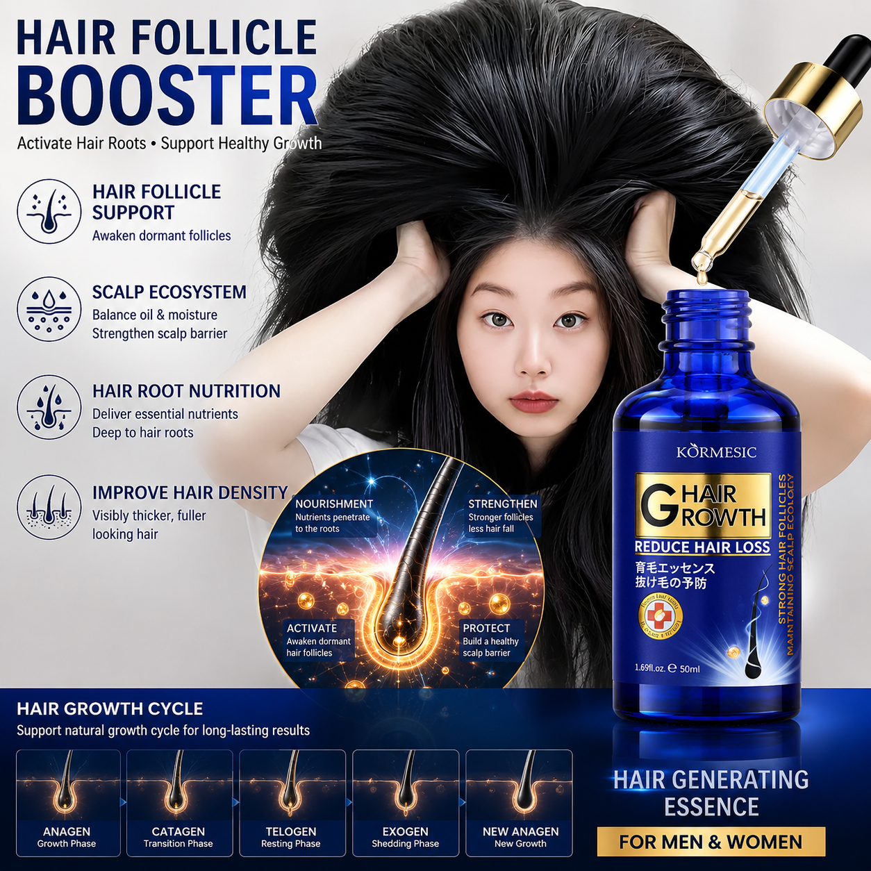 Hair Growth Serum Anti Hair Lo - Hair Care Essence Oil ulasan dan harga
