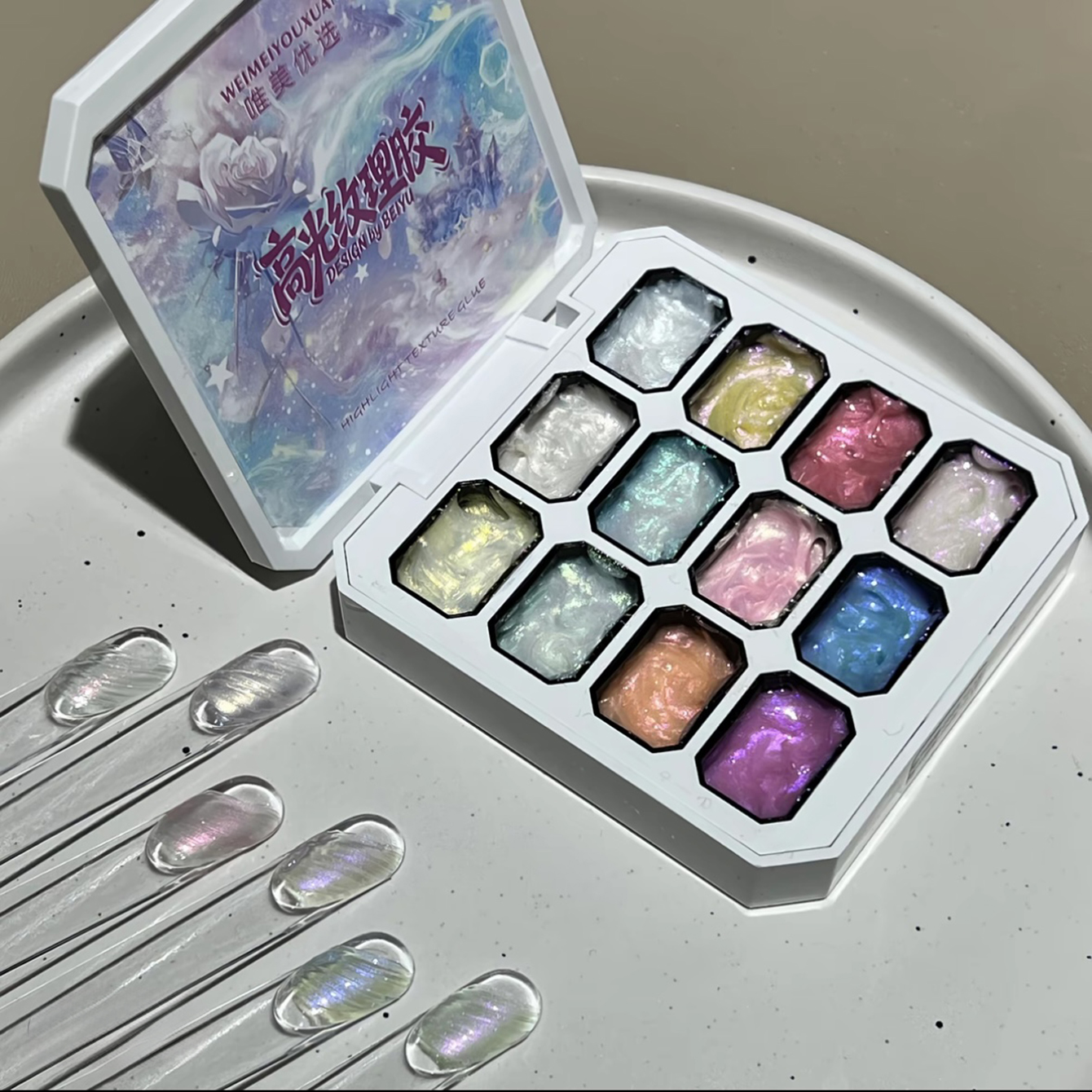 2026 New 12-Grid Aurora Acetat - Hair Care Gel ulasan dan harga