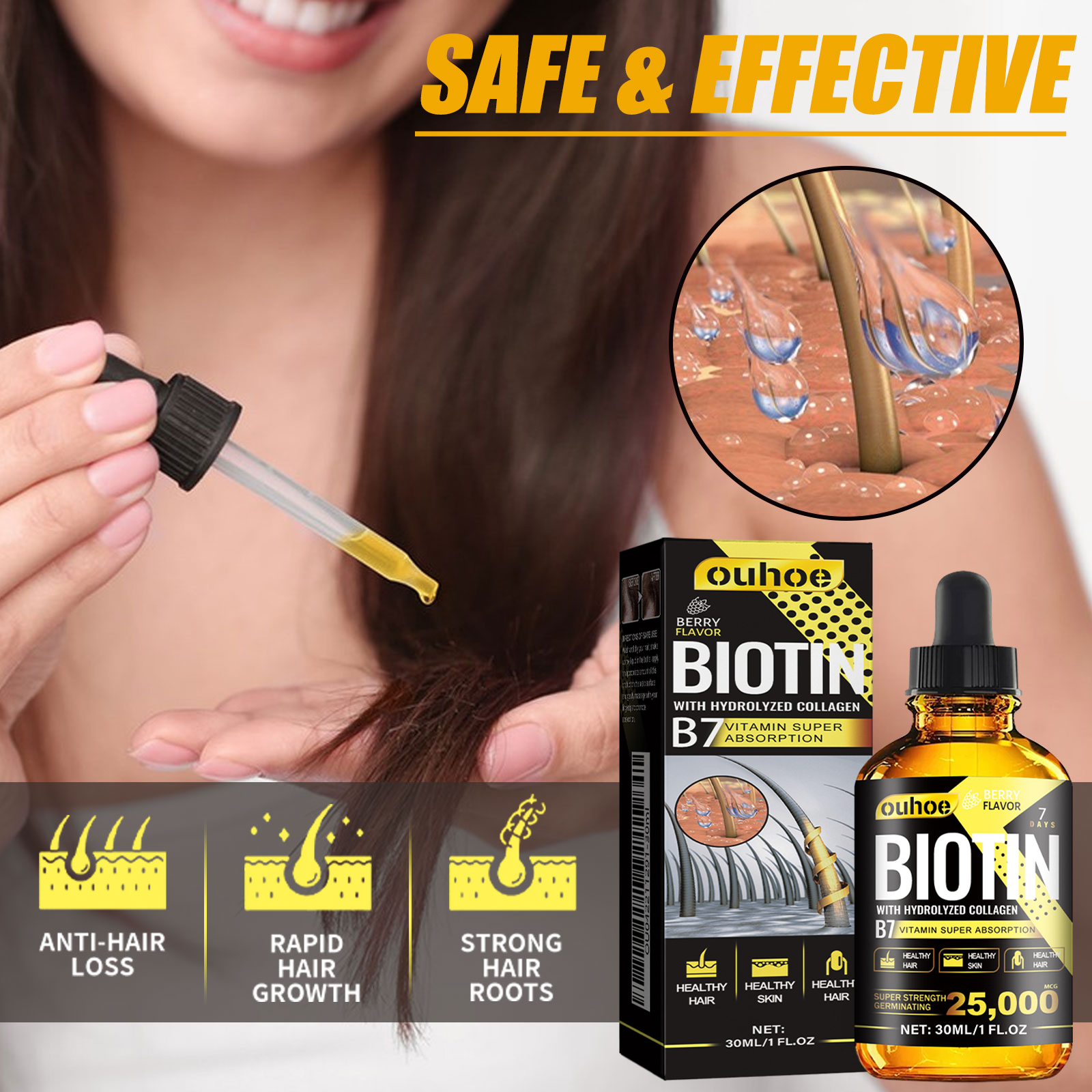 Biotin Hair Oil Collagen Scalp - Hair Care Collagen ulasan dan harga