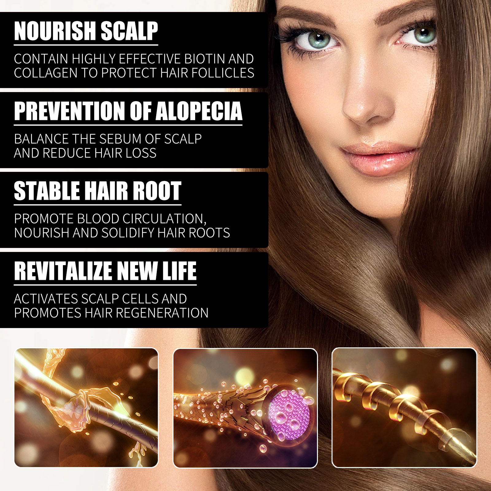 Biotin Hair Oil Collagen Scalp - Hair Care Collagen ulasan dan harga