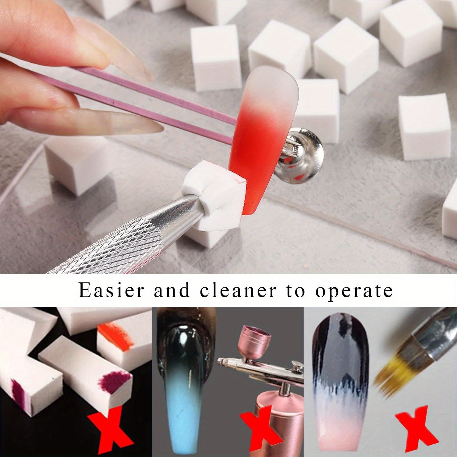 1/50/100Pcs Square Nail Art Sp - Hair Care Gel ulasan dan harga