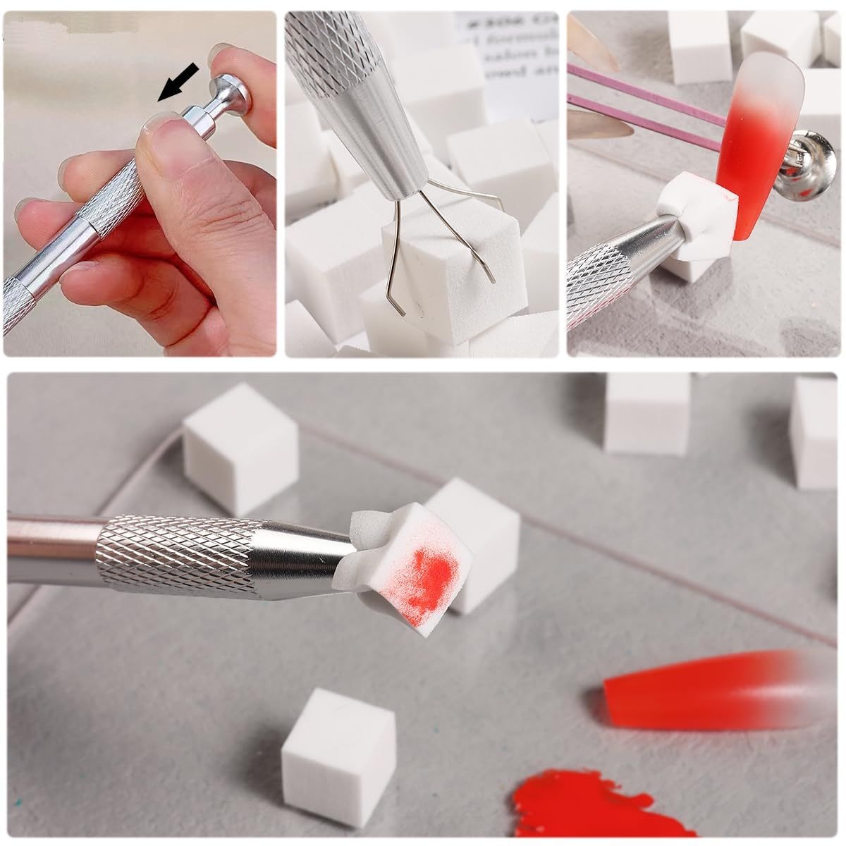1/50/100Pcs Square Nail Art Sp - Hair Care Gel ulasan dan harga