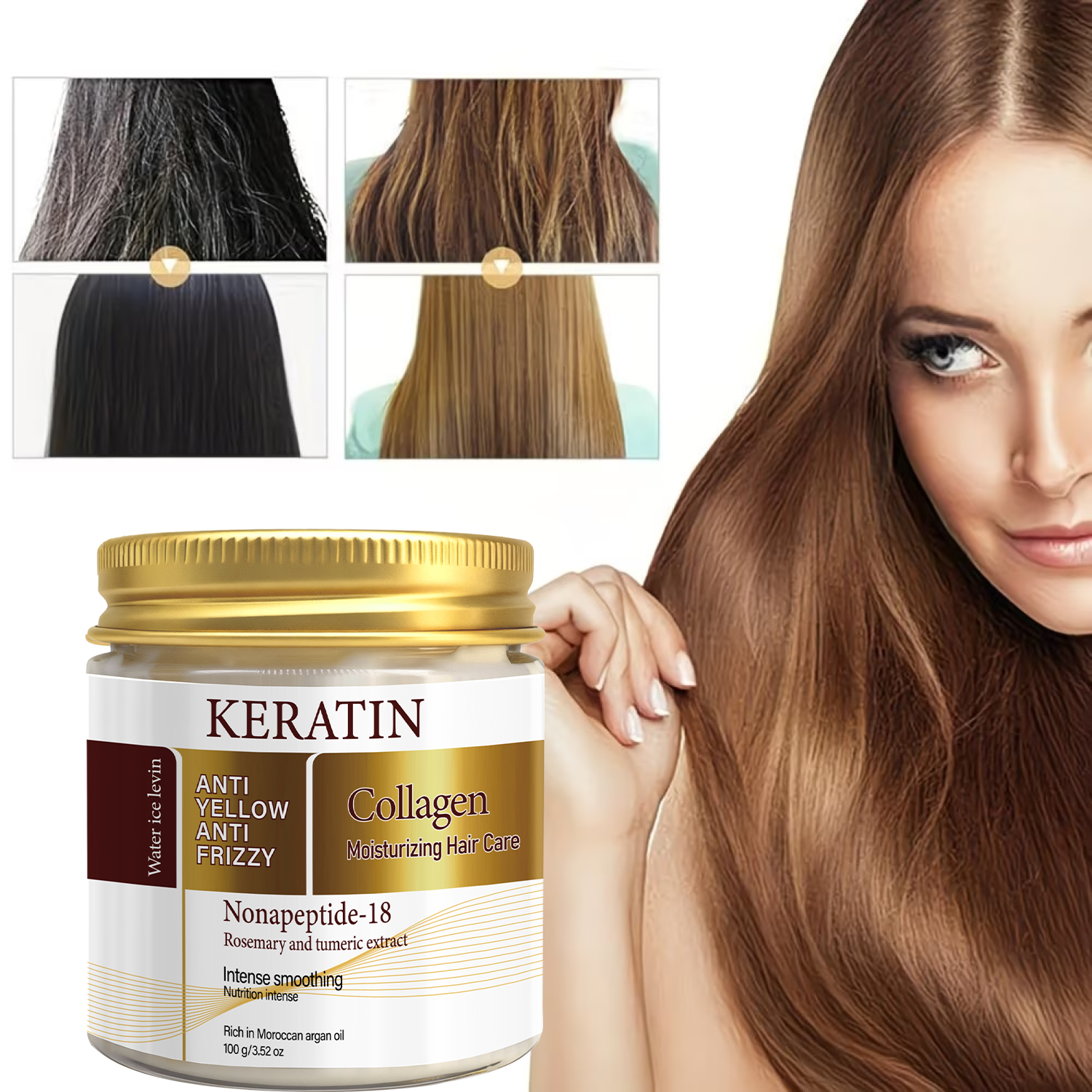 Water Ice Levin Keratin Collag - Hair Care Collagen ulasan dan harga
