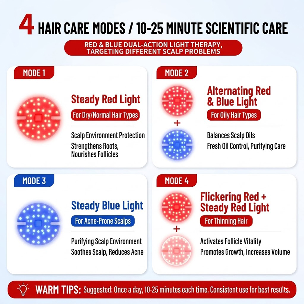 LED Hair Growth Cap Red Blue L - Hair Care Routine ulasan dan harga