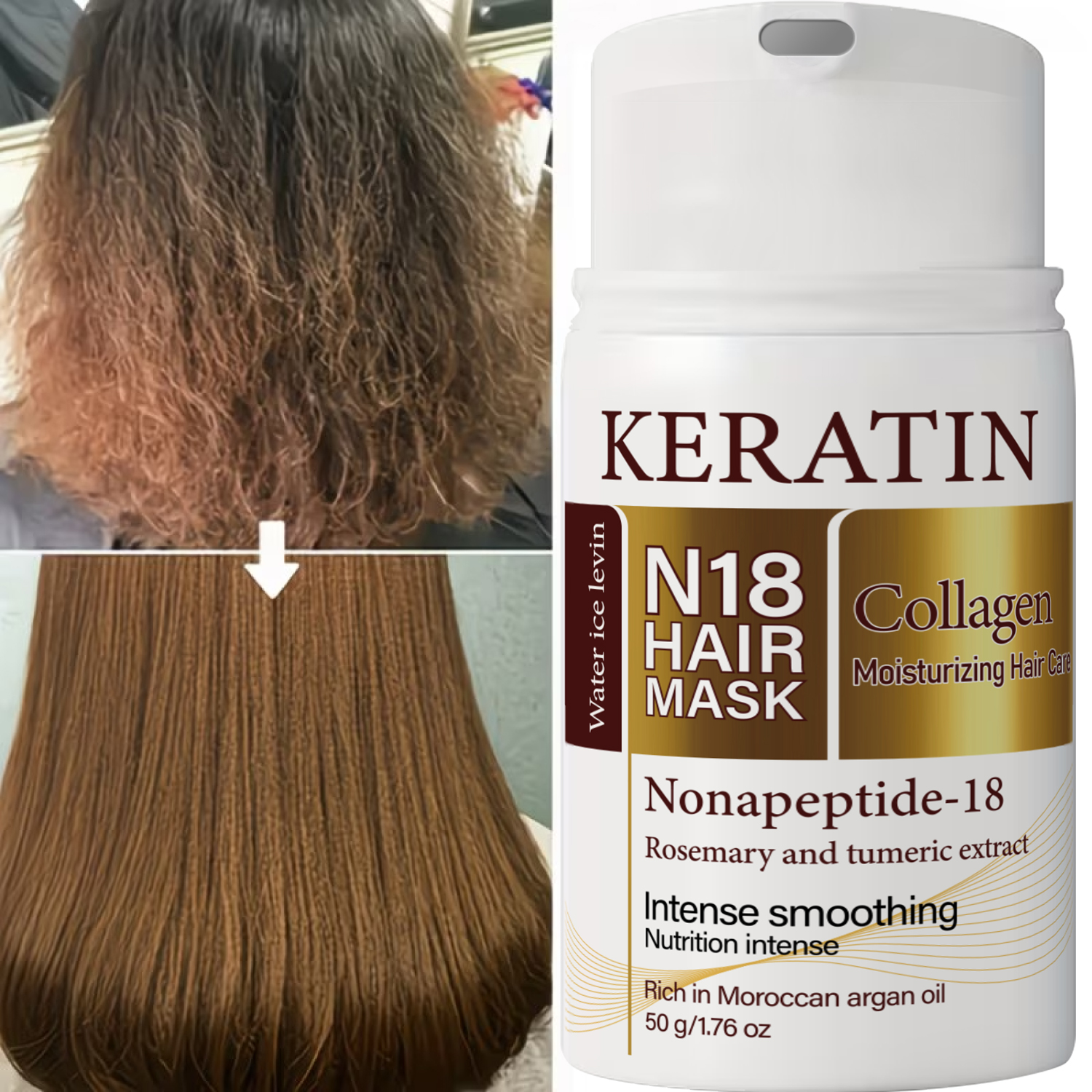 Water ice levin N18 Nonapeptid - Hair Care Collagen ulasan dan harga
