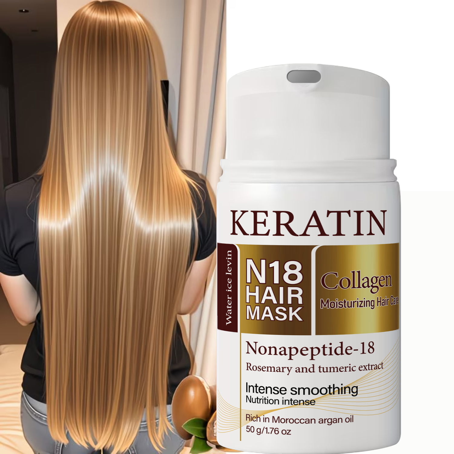 Water ice levin N18 Nonapeptid - Hair Care Collagen ulasan dan harga