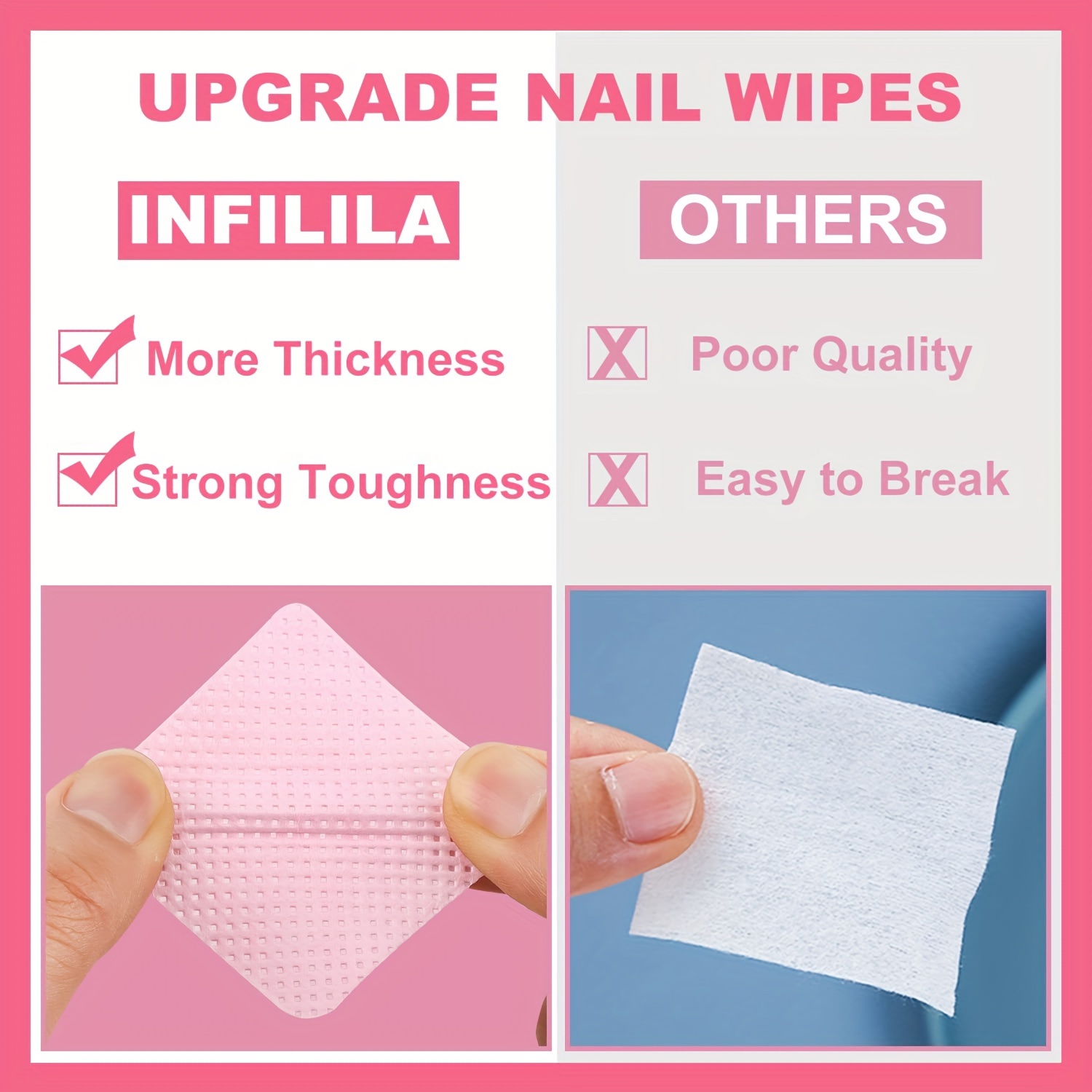 20/600pcs Lint-Free Nail Wipes - Hair Care Gel ulasan dan harga