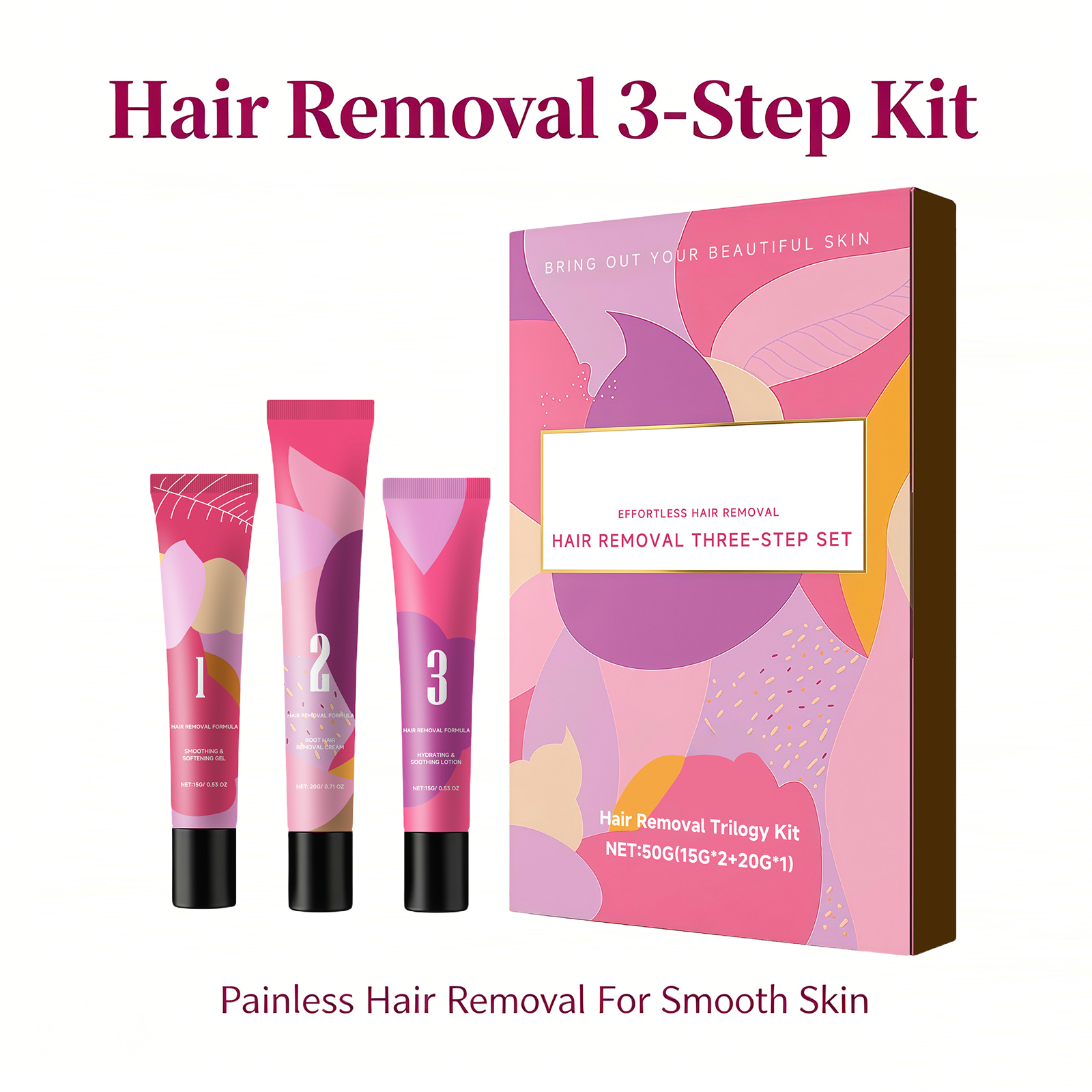 Facial Hair Removal 3-Step Set - Hair Care Step ulasan dan harga