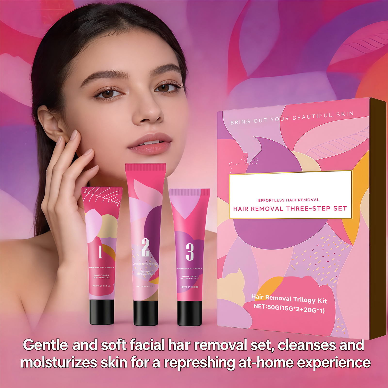 Facial Hair Removal 3-Step Set - Hair Care Step ulasan dan harga