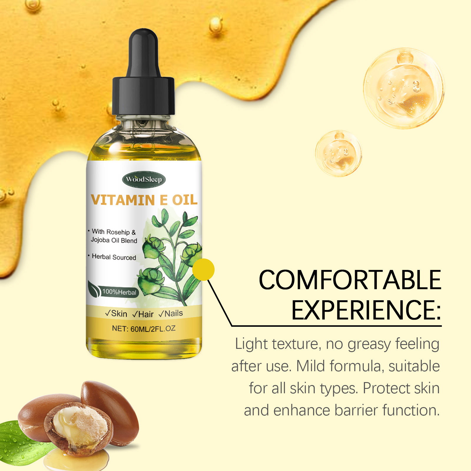 60ml Natural Vitamin E Essenti - Hair Care Cream ulasan dan harga