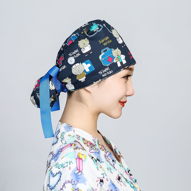 Printed Surgical Cap Scrub Cot - Hair Care Hospital ulasan dan harga