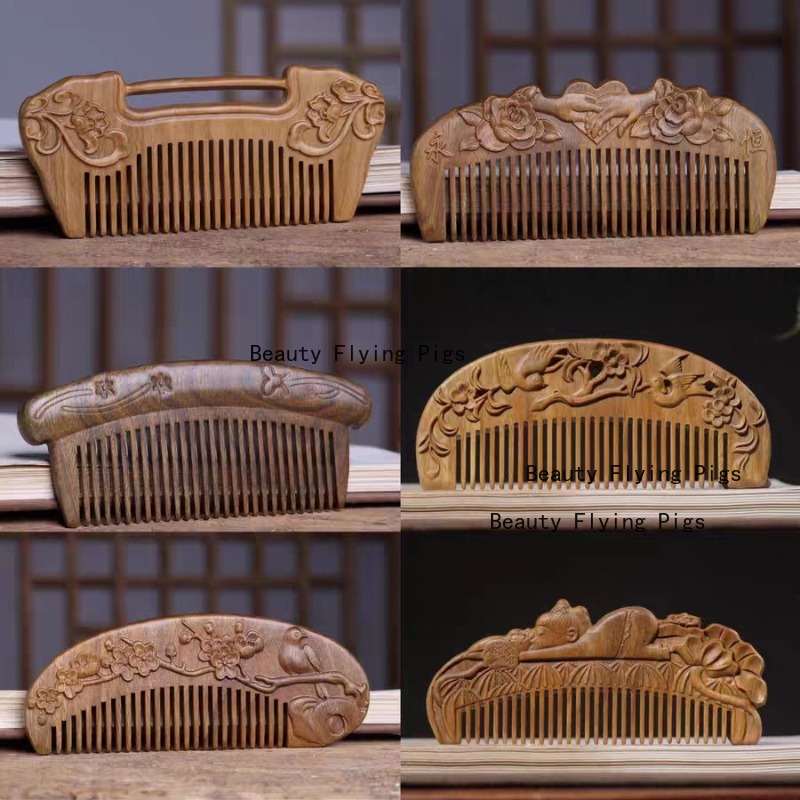 1pc Wooden Carving Comb Scalp  - Hair Care Routine ulasan dan harga