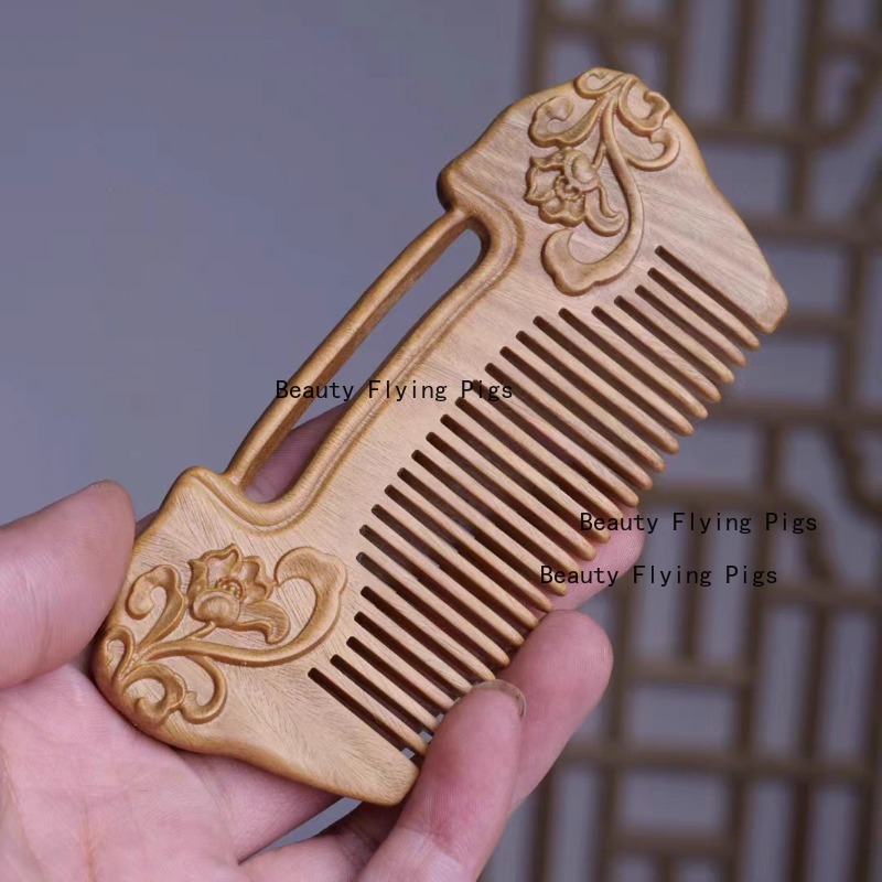 1pc Wooden Carving Comb Scalp  - Hair Care Routine ulasan dan harga