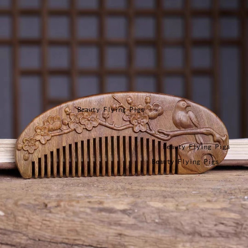 1pc Wooden Carving Comb Scalp  - Hair Care Routine ulasan dan harga