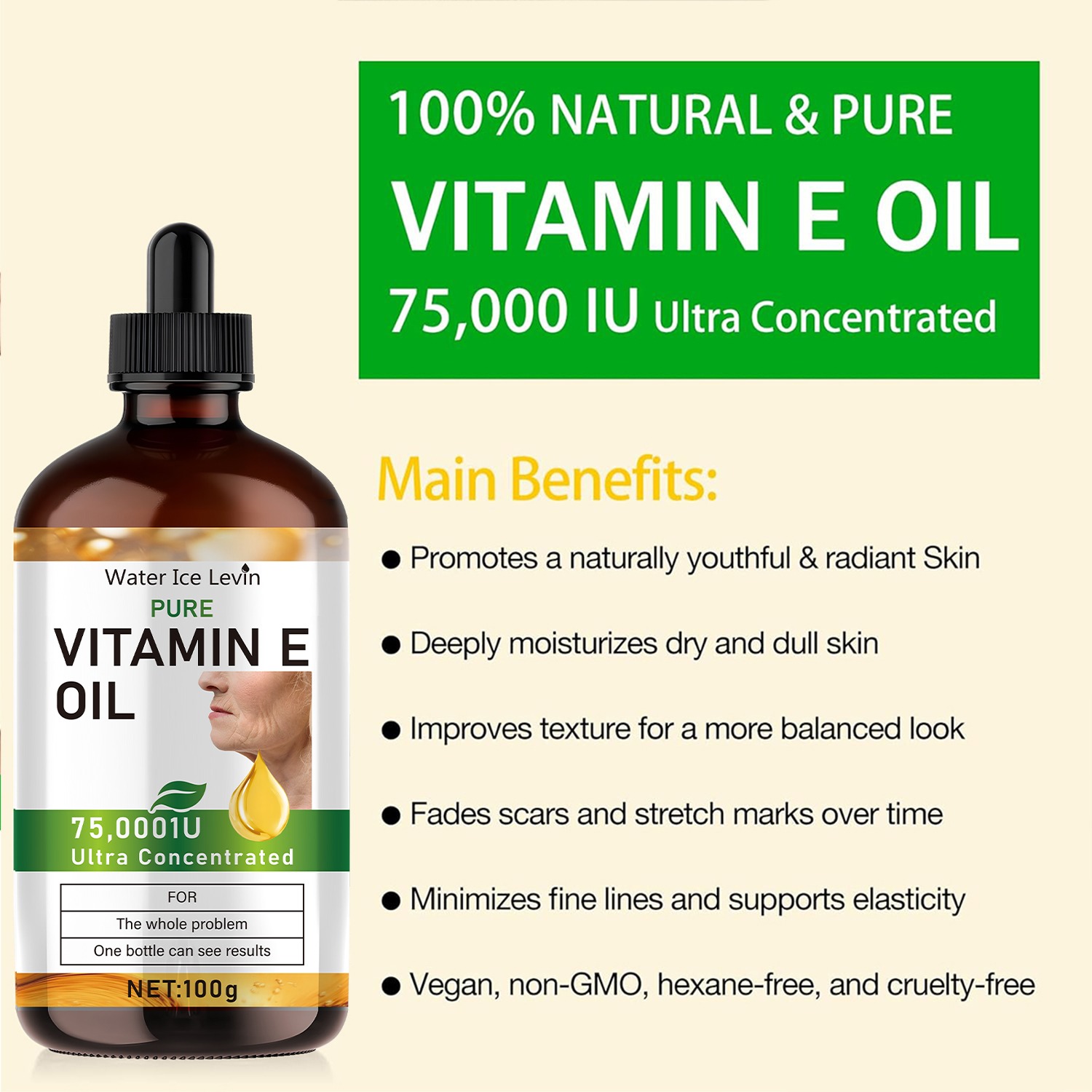 100ml Natural Vitamin E Essent - Hair Care Collagen ulasan dan harga