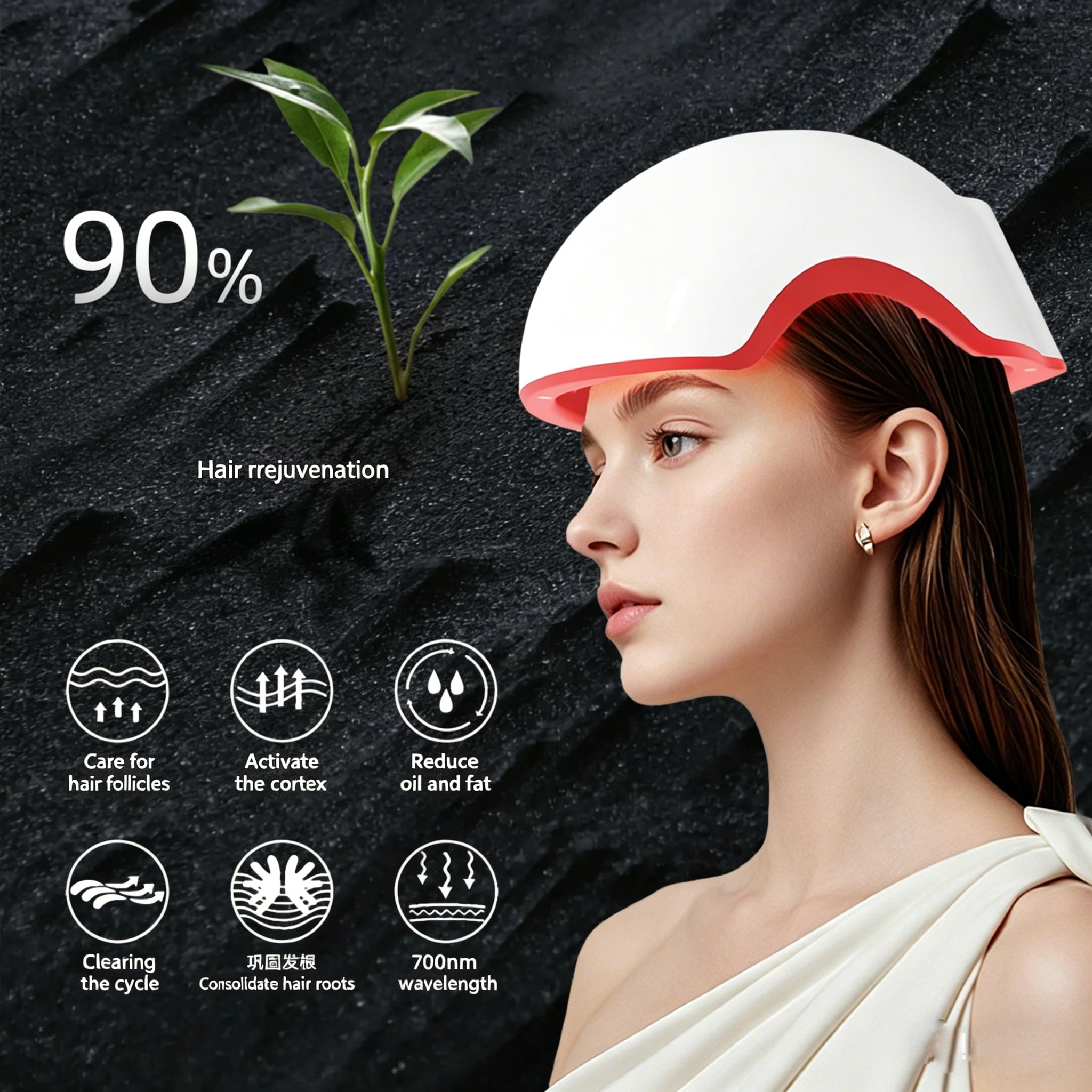 Red Light Therapy Device Hat N - Hair Care Routine ulasan dan harga